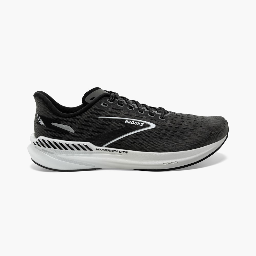 Chaussures Running Route Brooks Speed Support Hyperion GTS Blanche Noir Femme | AIR-8228500